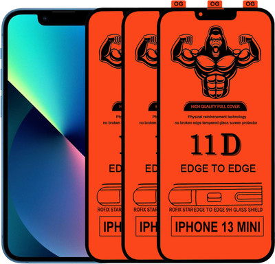 HQ Protection Edge To Edge Tempered Glass for APPLE IPHONE 13 MINI(Pack of 3)