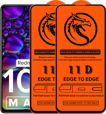 TOPTEMPER Edge To Edge Tempered Glass for REDMI NOTE 10 PRO MAX(Pack of 2)