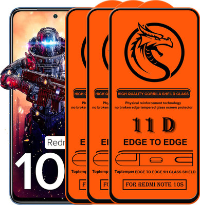 TOPTEMPER Edge To Edge Tempered Glass for REDMI NOTE 10S(Pack of 3)