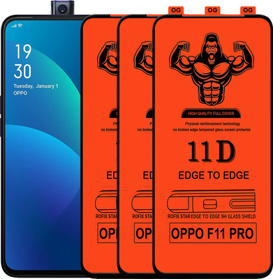 Laxdom Edge To Edge Tempered Glass for OPPO F11 PRO(Pack of 3)