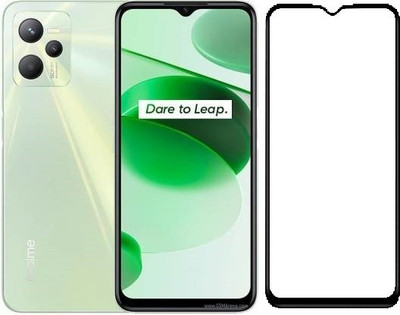 welldesign Edge To Edge Tempered Glass for Realme C35(Pack of 1)
