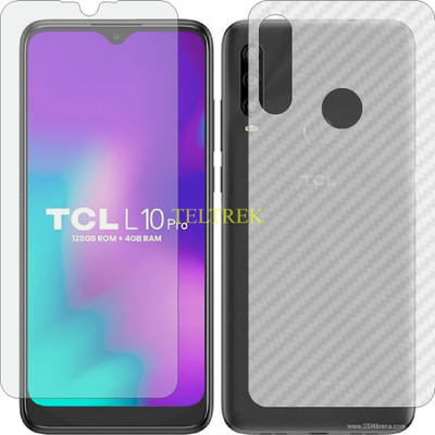 TELTREK Front and Back Screen Guard for TCL L10 PRO (Front Matte Finish & Back 3d Carbon Fiber)(Pack of 2)