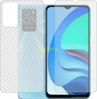 TELTREK Front and Back Screen Guard for OPPO A 56 5G (Front Matte Finish & Back 3d Carbon Fiber)(Pack of 2)