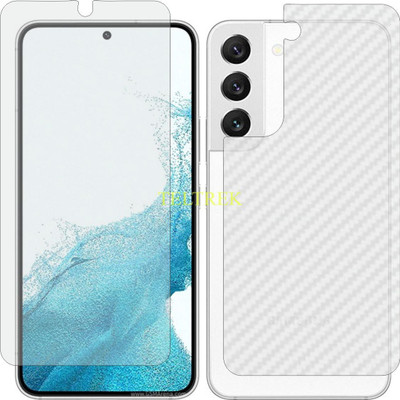 TELTREK Front and Back Screen Guard for SAMSUNG S22 5G (Front Matte Finish & Back 3d Carbon Fiber)(Pack of 2)