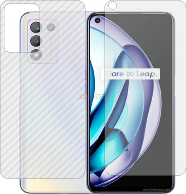 ZINGTEL Front and Back Screen Guard for REALME Q3S (Front Matte Finish & Back 3d Carbon Fiber)(Pack of 2)