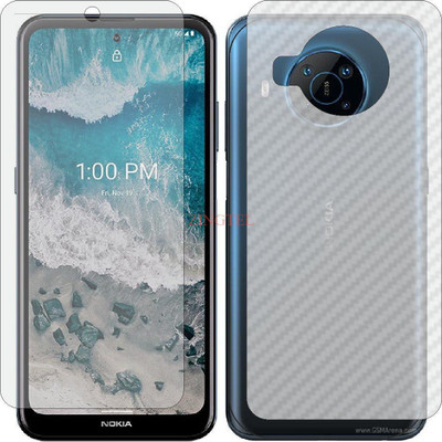 ZINGTEL Front and Back Screen Guard for NOKIA X 100 5G (Front Matte Finish & Back 3d Carbon Fiber)(Pack of 2)
