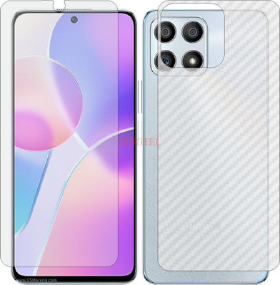 ZINGTEL Front and Back Screen Guard for HONOR X30 I 5G (Front Matte Finish & Back 3d Carbon Fiber)(Pack of 2)
