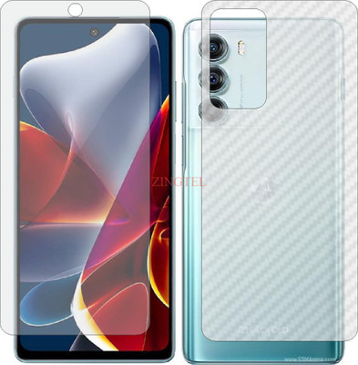 ZINGTEL Front and Back Screen Guard for MOTOROLA MOTO EDGE S30 (Front Matte Finish & Back 3d Carbon Fiber)(Pack of 2)