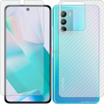 ZINGTEL Front and Back Screen Guard for VIVO T1 (Front Matte Finish & Back 3d Carbon Fiber)(Pack of 2)
