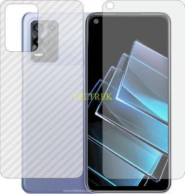 TELTREK Front and Back Screen Guard for OPPO K9 X 5G (Front Matte Finish & Back 3d Carbon Fiber)(Pack of 2)