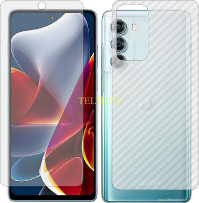 TELTREK Front and Back Screen Guard for MOTOROLA MOTO EDGE S30 5G (Front Matte Finish & Back 3d Carbon Fiber)(Pack of 2)