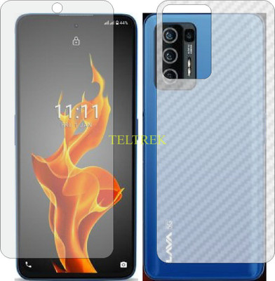 TELTREK Front and Back Screen Guard for LAVA AGNI (Front Matte Finish & Back 3d Carbon Fiber)(Pack of 2)