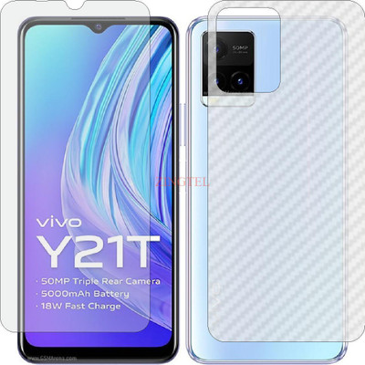 ZINGTEL Front and Back Screen Guard for VIVO V2135 (Front Matte Finish & Back 3d Carbon Fiber)(Pack of 2)
