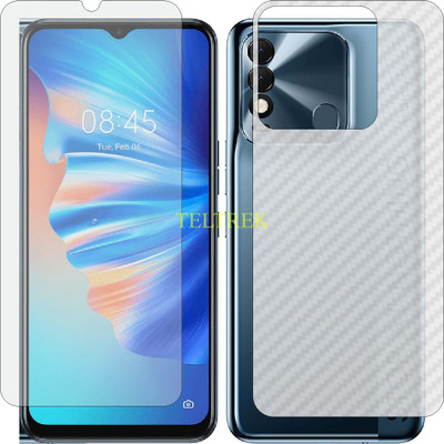 TELTREK Front and Back Screen Guard for TECNO SPARK 8T (Front Matte Finish & Back 3d Carbon Fiber)(Pack of 2)