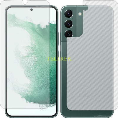TELTREK Front and Back Screen Guard for SAMSUNG GALAXY S22 PLUS 5G (Front Matte Finish & Back 3d Carbon Fiber)(Pack of 2)