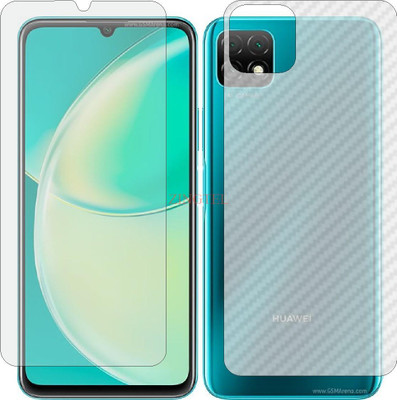 ZINGTEL Front and Back Screen Guard for HUAWEI NOVA Y 60 (Front Matte Finish & Back 3d Carbon Fiber)(Pack of 2)