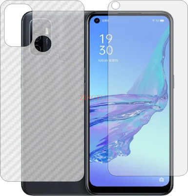 ZINGTEL Front and Back Screen Guard for OPPO A11 S (Front Matte Finish & Back 3d Carbon Fiber)(Pack of 2)
