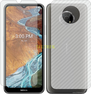 TELTREK Front and Back Screen Guard for NOKIA G300 5G (Front Matte Finish & Back 3d Carbon Fiber)(Pack of 2)