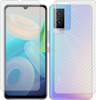 ZINGTEL Front and Back Screen Guard for VIVO Y71 T V2102A (Front Matte Finish & Back 3d Carbon Fiber)(Pack of 2)