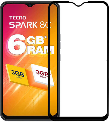 LIKEDESIGN Front and Back Tempered Glass for Tecno Spark 8c(Pack of 1)