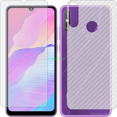 Fasheen Front and Back Tempered Glass for HUAWEI ENJOY 20 E (Front Matte Finish & Back 3d Carbon Fiber)(Pack of 2)