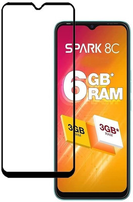 LIKEDESIGN Front and Back Tempered Glass for Tecno Spark 8c(Pack of 1)