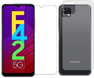 Gtel Front and Back Tempered Glass for SAMSUNG GALAXY F42 5G(Pack of 1)