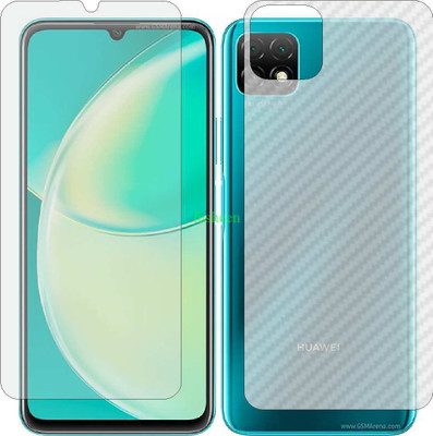 Fasheen Front and Back Tempered Glass for HUAWEI NOVA Y 60 WKGLX9 (Front Matte Finish & Back 3d Carbon Fiber)(Pack of 2)