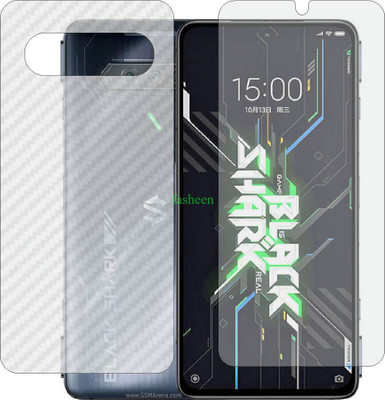 Fasheen Front and Back Tempered Glass for MI BLACK SHARK 4S (Front Matte Finish & Back 3d Carbon Fiber)(Pack of 2)