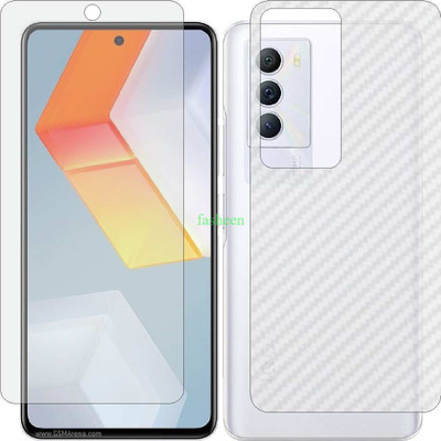 Fasheen Front and Back Tempered Glass for IQOO NEO 5 SE (Front Matte Finish & Back 3d Carbon Fiber)(Pack of 2)