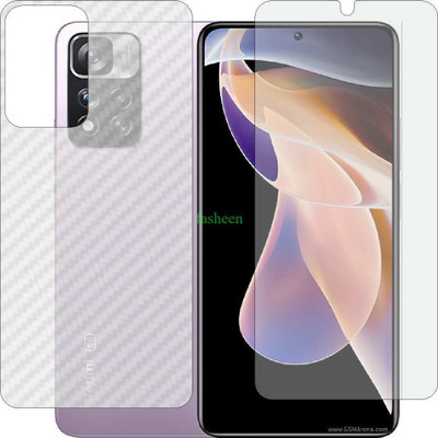 Fasheen Front and Back Tempered Glass for MI NOTE 11 PRO PLUS 5G (Front Matte Finish & Back 3d Carbon Fiber)(Pack of 2)