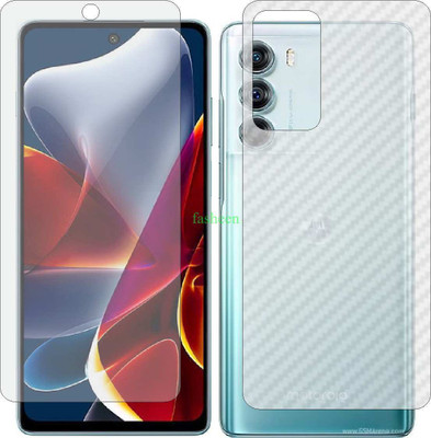 Fasheen Front and Back Tempered Glass for MOTOROLA EDGE S30 (Front Matte Finish & Back 3d Carbon Fiber)(Pack of 2)