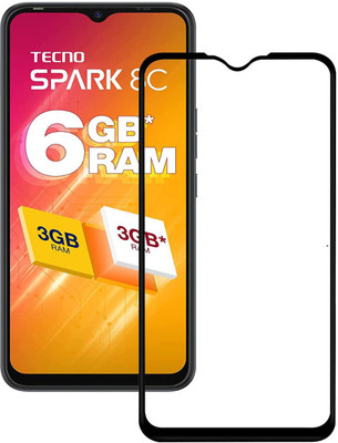 LIKEDESIGN Front and Back Tempered Glass for Tecno Spark 8c(Pack of 1)