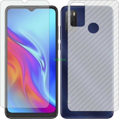 Fasheen Front and Back Tempered Glass for TCL 20E (Front Matte Finish & Back 3d Carbon Fiber)(Pack of 2)