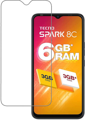 kentop Tempered Glass Guard for Tecno Spark 8c(Pack of 1)