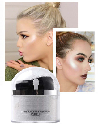 Latixmat Best 3D Effect HD finish Hd water proof white loose powder highlighter Highlighter(silver)