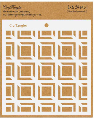 CrafTangles Simply Geometric CTCS136 Art and Craft Stencil(Pack of 1, Simply Geometric)