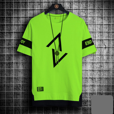 NB NICKY BOY Printed Men Round Neck Light Green T-Shirt