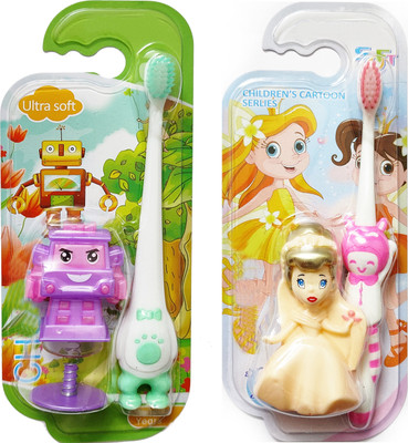 Yunicron Max Ultra Soft Kids Toothbrush Extra Soft Toothbrush(Pack of 2)
