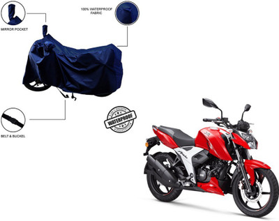 KEDIT Two Wheeler Cover for TVS(Apache RTR 160 4V, Blue)
