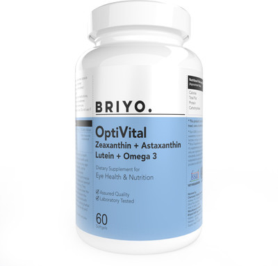 BRIYOSIS OptiVital - Lutein, Zeaxanthin, Astaxanthin And Omega 3 Fatty Acid(60 Tablets)