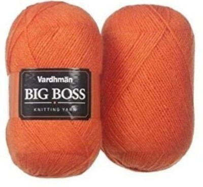 NTGS Vardhman Wool BigBoss 400 gm Acrylic Knitting Yarn Thread Orange