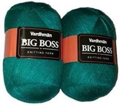 NTGS Vardhman Wool BigBoss 400 gm Acrylic Knitting Yarn Thread Dyed Ferozi