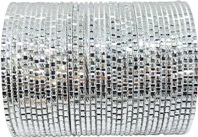 Chrishan Alloy Silver Bangle Set(Pack of 36)