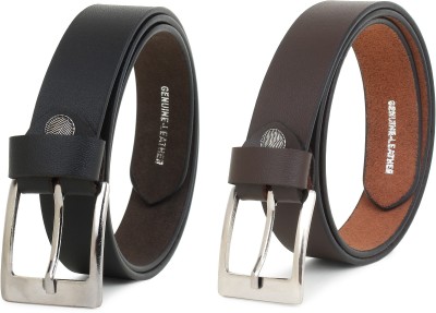 ZACHARIAS Boys Casual, Formal, Party Black, Brown Genuine Leather, Texas Leatherite Belt