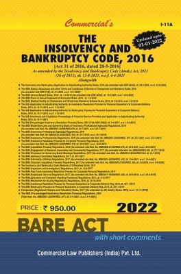 Commercial's Insolvency & Bankruptcy Code, 2016 With Rules & Regulations - Bare Act 2022 with short comments(Paperback, Commercial)