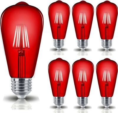 Hybrix 4 W Basic Decorative E27 LED Bulb(Red, Pack of 7)