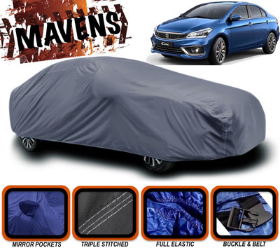 MAVENS Car Cover For Maruti Suzuki Ciaz (With Mirror Pockets)(Grey)