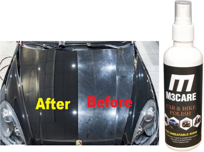 M3CARE Liquid Car Polish for Headlight, Exterior, Dashboard, Chrome Accent, Bumper, Leather, Metal Parts, Windscreen(200 ml, Pack of 1)