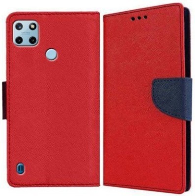 masque Flip Cover for Realme C21Y(Red, Pack of: 1)